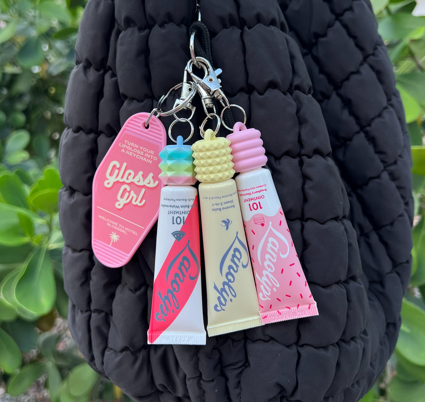 GlossGrl Keychain Caps for Lano Lips