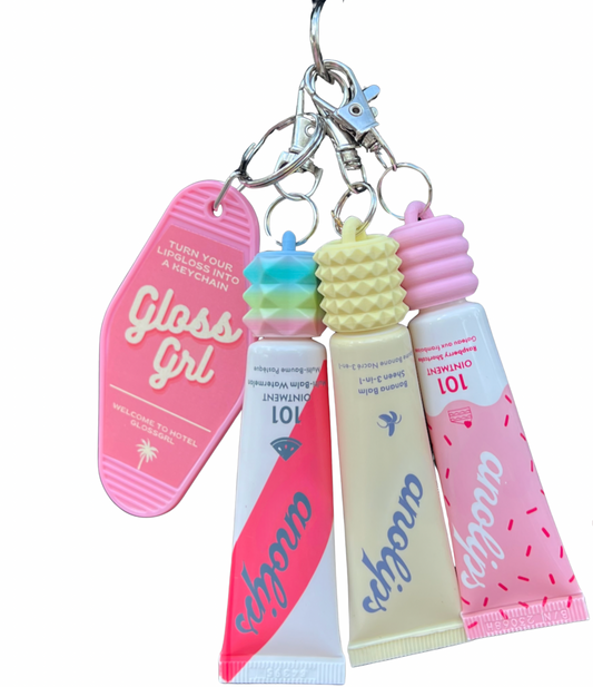 GlossGrl Keychain Caps for Lano Lips