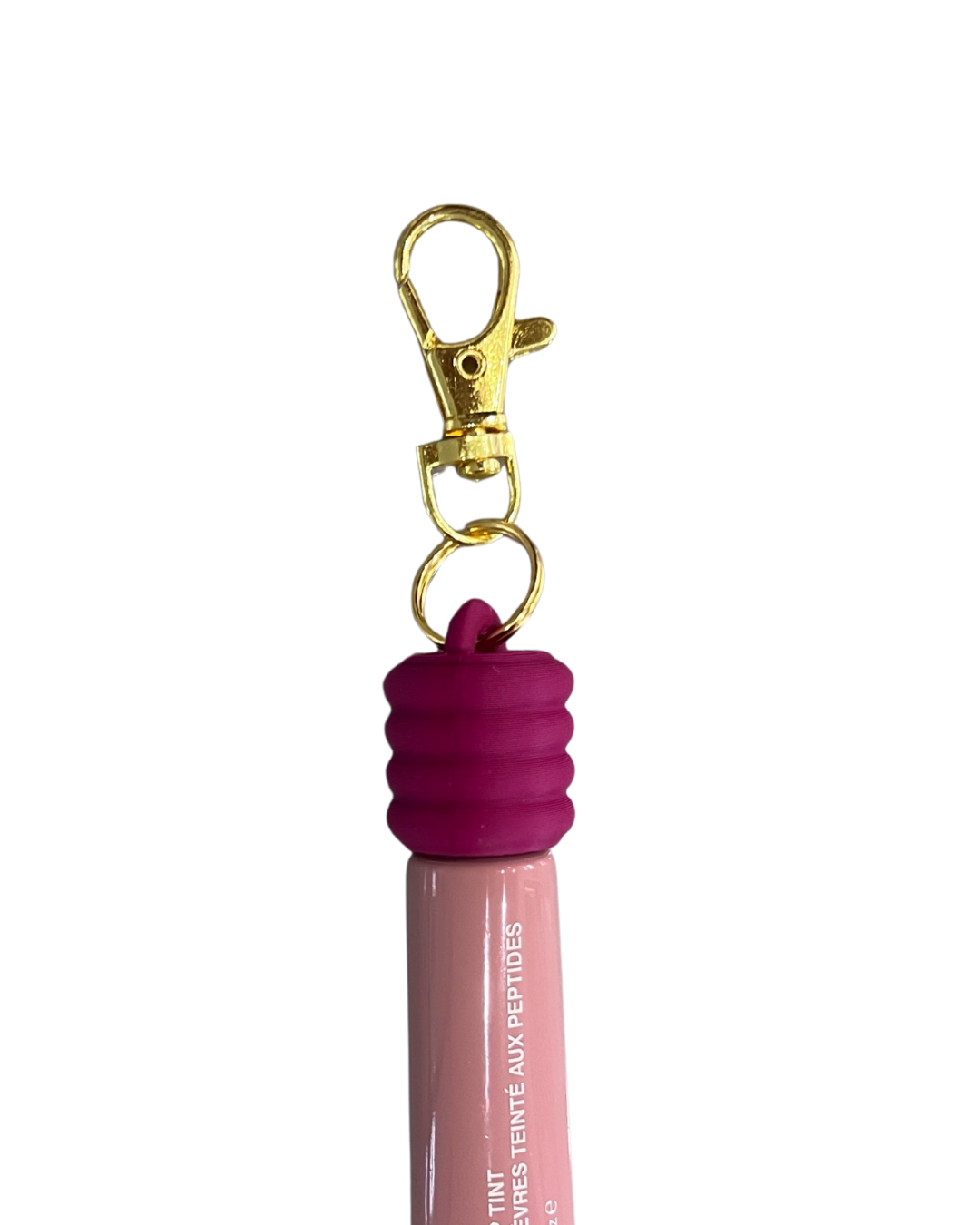 Lip Gloss & Lip Balm Keychain Caps | GlossGrl | Made in USA White / Bubble / Gold Lip Gloss & Lip Balm Keychain Caps | GlossGrl | Made in USA White / Bubble / Gold