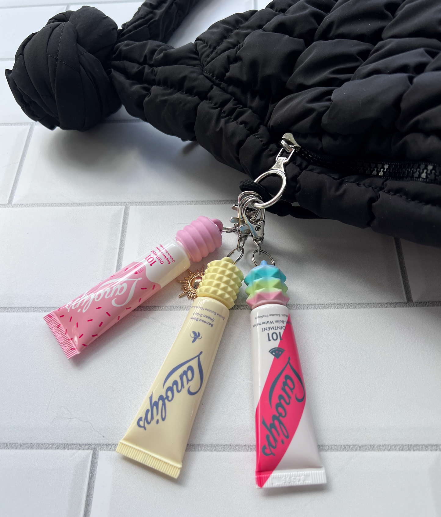 GlossGrl Keychain Caps for Lano Lips