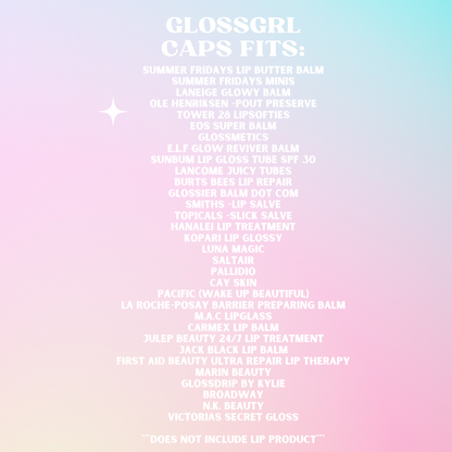 GlossGrl Lip Balm & Gloss Keychain Caps